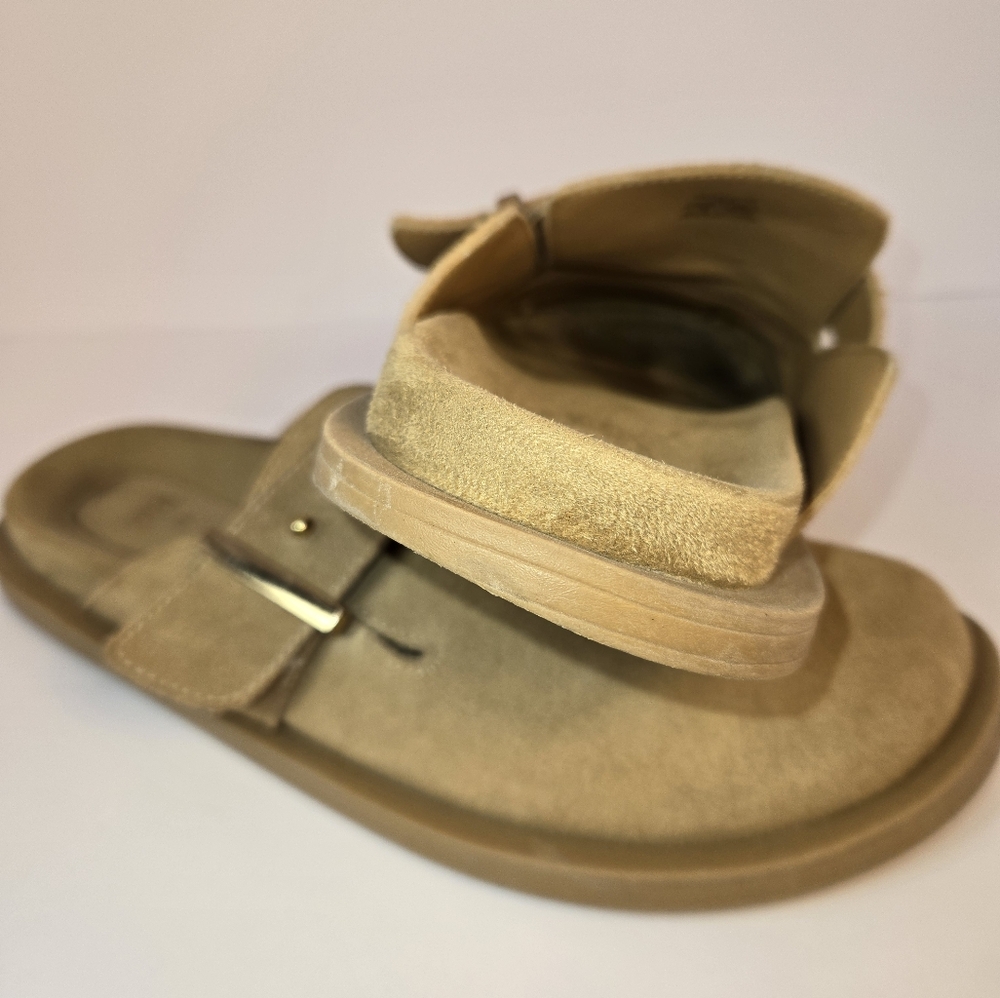 ZARA Clogs With Buckle Size 39 Beige - Picture 4 of 5